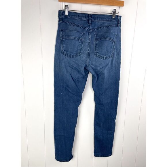 Free People High Rise Skinny Jeans Medium Wash Rayon Cotton Size 28 - Picture 5 of 9